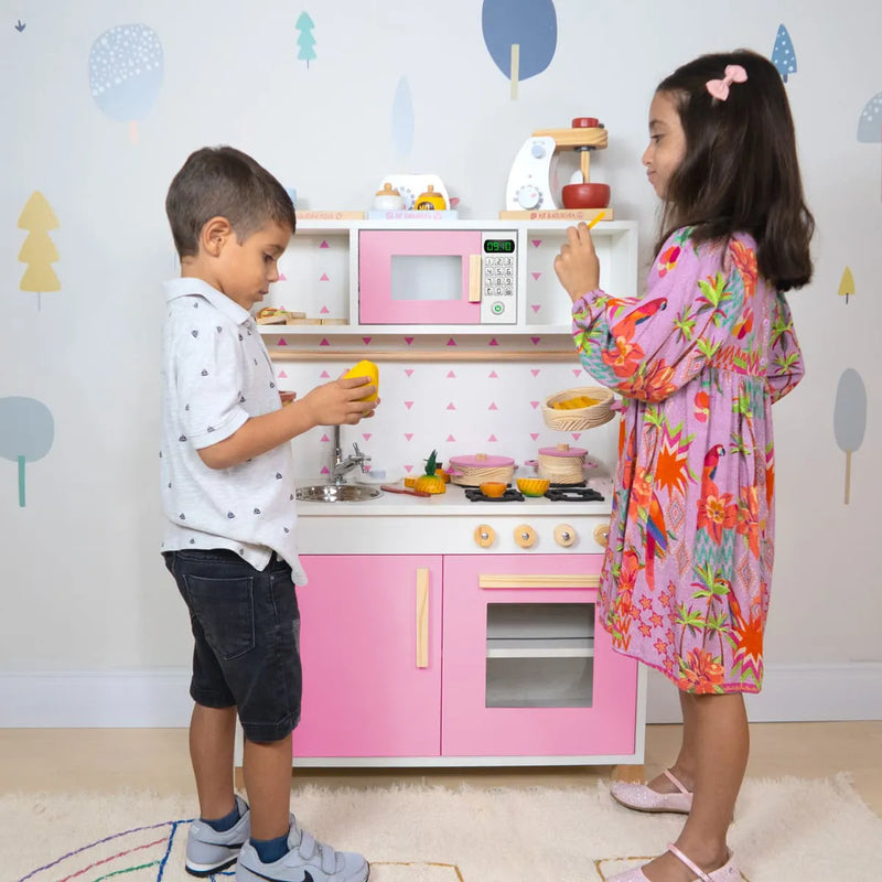 Cozinha Infantil com Pia Fogão e Microondas