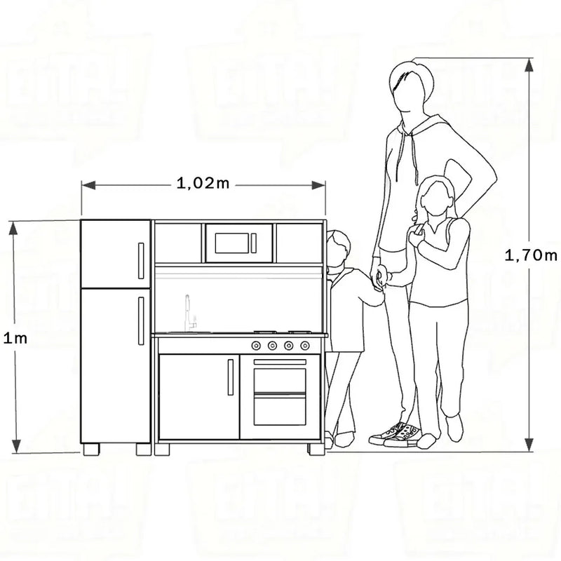 Kit Cozinha Infantil com Geladeira